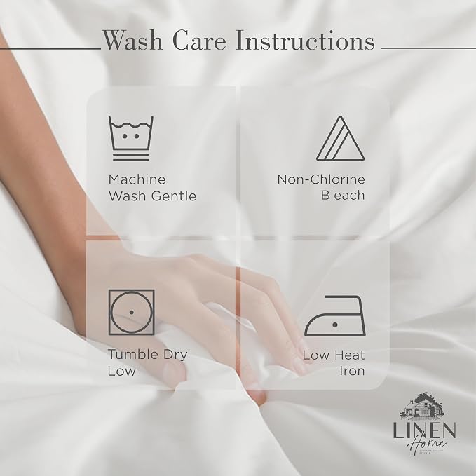 Linen Home 100% Cotton Percale Sheet Set Pack of 2, King Size, Deep Pocket - Image 5
