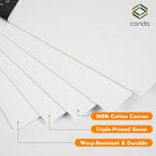 CONDA Canvas Boards for Painting, 100% Cotton Canvas Panels, Artist Quality for - Image 2