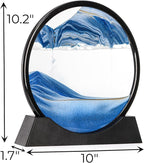 Hiceeden Set of 2 Moving Sand Art, 10 Inch 3D Sand Liquid Motion Sandscapes - Image 2