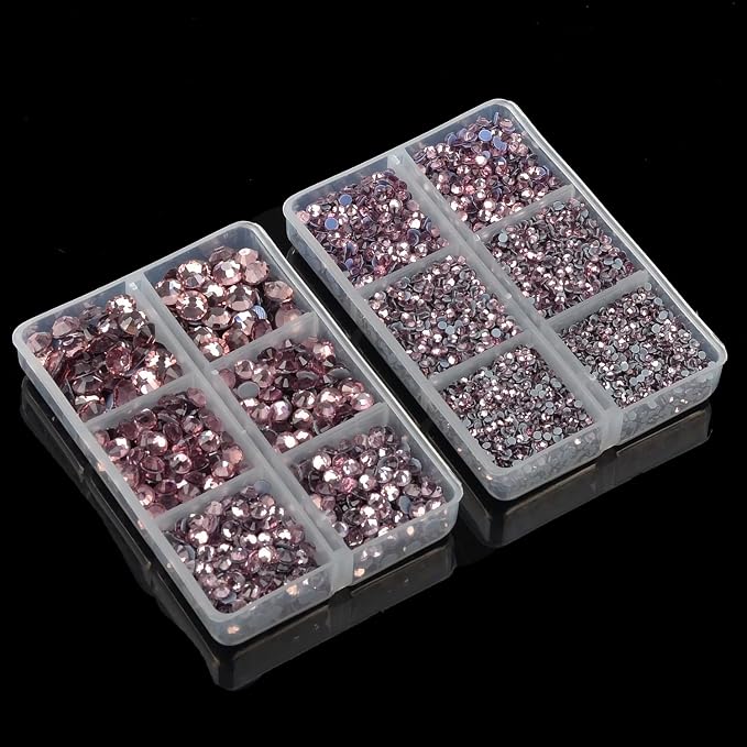 10000Pcs 2-Boxes Mixed Size Hot Fix Round Crystals Gems Glass Stones Hotfix - Image 5