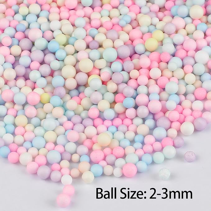 CCINEE 80000 Pieces Foam Balls Slime Supplies Colorful Foam Beads 2-3mm - Image 3