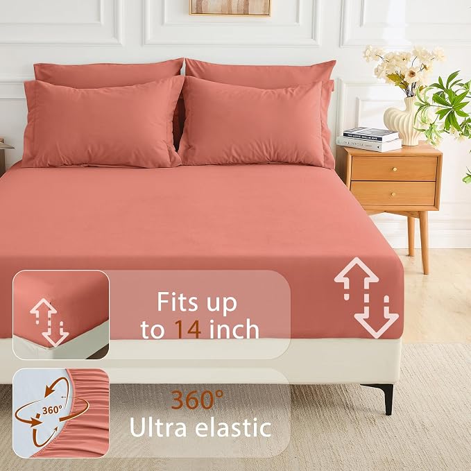 MUXHOMO 7 Pieces King Comforter Set, Soft Bed in a Bag King Size, All Season - Image 6