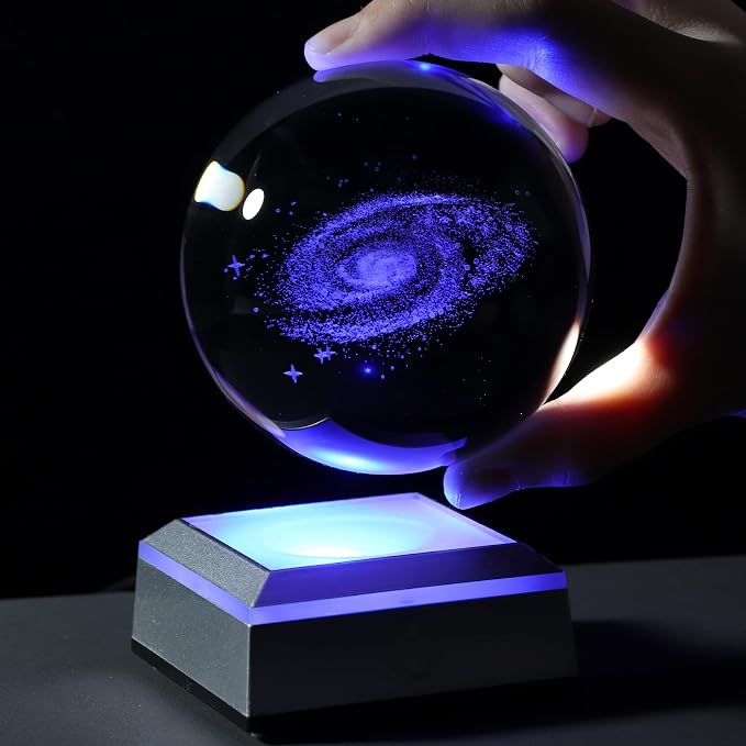 Qianwei 3D Galaxy Crystal Ball Space Astronomy Science Gift Room Decor Lamp | - Image 5