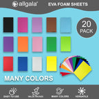 allgala 20 Pack Self-Adhesive EVA Foam Paper 8x12 Inch Sheets-White-CF85402 - Image 3