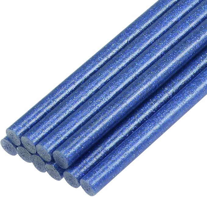 uxcell Mini Hot Glue Sticks for Glue Gun 0.27-inch x 4-inch Dark Blue Glitter by uxcell