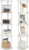 Furinno Turn-N-Tube Corner Shelf Set of 2, 5-Tier Corner Bookshelf, Open by Furinno-FitsYourSpaceFitsYourBudget