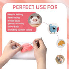 Needle Felting Wool, 10 Colors Wool Roving Yarn - Image 5