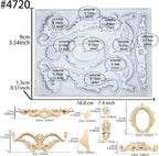 Art Mold for Polyclay Air Dry Clay Plaster, Wreath and Frame - Image 2