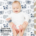 Yoofoss Pack and Play Sheets Fitted, Mini Crib Sheets 2-Pack - Image 4