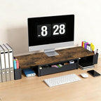 Spacrea Metal Desk Organizers and Accessories, Dual Monitor Stand Riser - Image 3