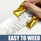 Gold Heat Transfer Vinyl Roll, Soft Metallic Foil HTV - Image 5
