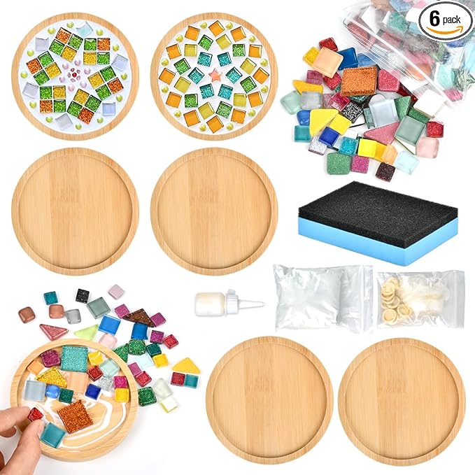 FOCCTS 6 Sets DIY Mosaic Coaster Kit by FOCCTS