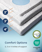 ViscoSoft 4 Inch Memory Foam Mattress Topper Queen - Image 7