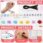 Ferreve 35 Sets Pastel Religious Bead Wristband Craft Kit Jesus Love Me Faith - Image 2