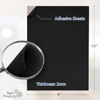 Adhesive Black EVA Foam Sheets for Crafts, 2mm Thickness – Sticky Back Foam - Image 2
