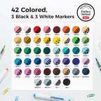 Ohuhu Acrylic Paint Markers Brush Tip: 48 Pack Automatic Ink Control Acrylic - Image 6