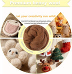 Wool Roving-3.5oz Needle Felting Wool, Soft Multi-Color Wool Fiber, Perfect - Image 3