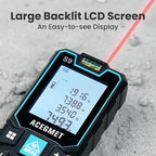 Laser Measure, ACEGMET Laser Measurement Tool Backlit LCD - Image 7