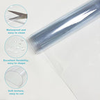Clear Vinyl Fabric for Sewing, Transparent PVC Vinyl Roll 11.8" x 48" Super - Image 4