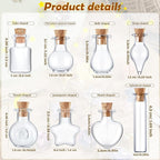 Geiserailie 80 Pieces Tiny Glass Bottles Spell Jars - Image 2