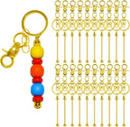 40 Pcs Beadable Keychains Bulk Kit – DIY Keychain Making Supplies by DNLEGULI