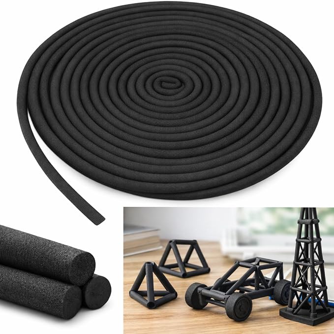 Frienda 1 Inch x 40 Ft Black Foam Noodles by Frienda