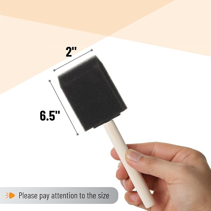 Bates 2-Inch Foam Paint Brushes, 32 Pack - Image 3