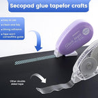 4 Pack Double Sided Tape Roller, Scrapbook Supplies, Glue Tape Roller - Image 5