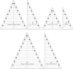 6 Pcs Tall Triangle Acrylic Quilting Templates Set by SiKiWagz