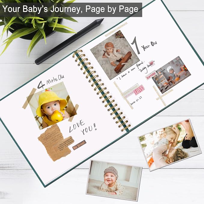 10 x 10 Inch Scrapbook Photo Album, Hardcover Kraft White Pages Arch Window - Image 2