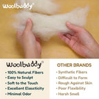 Woolbuddy Core Wool 1lb for Needle Felting, Handmade Wool Roving for Needle - Image 8