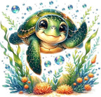 Sea Turtle Cross Stitch Kits for Adults Beginner, Counted Cross Stitch Kits by Unknown