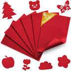 Red Soft Felt Sheets for Crafts, 1.6mm Thick, Kids' Crafts, DIY Projects by Grainear