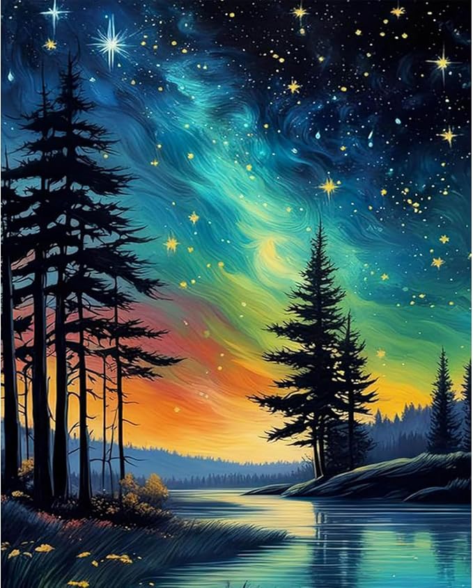 xackcme Starry Sky Paint by Numbers by xackcme