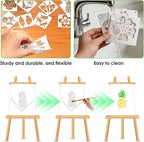 50 Pcs Large Flower Stencils for Painting, 3.94 X 3.94 Inch Flower Stencils for - Image 8