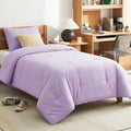 CozyLux Twin Comforter Set Lavender, 2 Pieces Twin Extra Long Solid Breathable by CozyLux