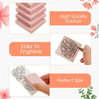 Frienda 48 Pcs 2" X 2" Rubber Carving Blocks Linoleum Blocks - Image 3