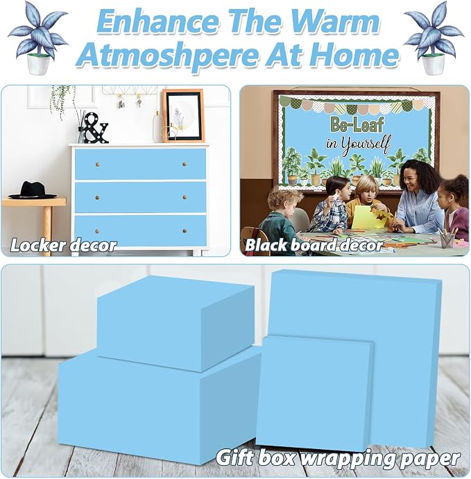 Sky Blue Bulletin Board Paper Roll Light Blue Bulletin Board Background Paper - Image 6