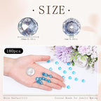 180pcs 10mm Crystal Glass Beads - Image 2