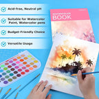 Watercolor Paper Pad 9x12, 140lb/300gsm Cold Press Drawing Paper, 20 Sheets - Image 3