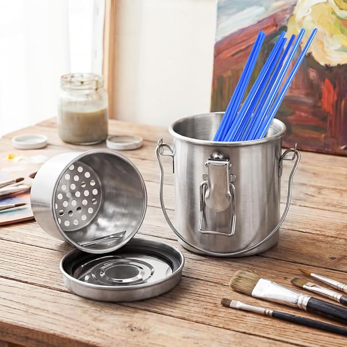 SenseYo Oil Paint Brush Cleaner Washer, Portable Airtight Brush Holder - Image 6