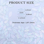 LITMIND 120 Pieces Iridescent Textured Transparent Mosaic Glass Petals & Leaves - Image 5