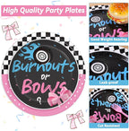 24 Guests Burnouts or Bows Gender Reveal Paper Plates Napkins Gender Reveal - Image 3