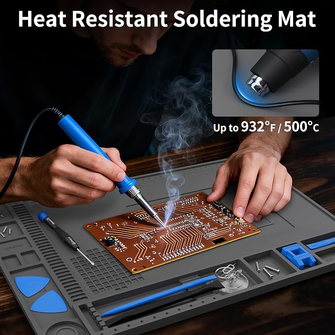 STREBITO Soldering Mat Electronics Repair Mat, Solder Pad Heat Resistant 932°F - Image 3