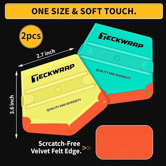 TECKWRAP Felt Squeegee for Vinyl Wrap Window Tint, Soft/Med | Pro Car Wrap Tool - Image 2