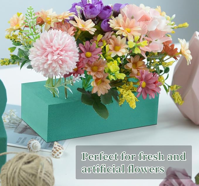 SupKing Floral Foams Blocks 4Pcs Green Wet Dry Flower Foam Bricks Large Florist - Image 6