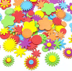 340PCS Foam Flower Stickers, Spring Theme Puffy Shapes Materials | - Image 4