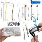12 Pcs Beadable Bookmarks DIY Metal Blank Bar Bookmark - Image 3