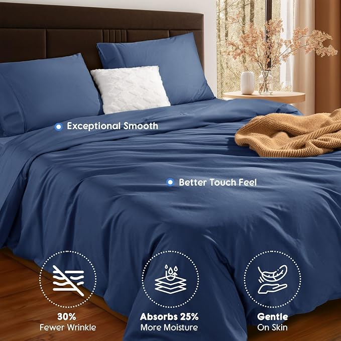 SONORO KATE 100% Egyptian Cotton Duvet Cover King Size, 1000 Thread Count - Image 6
