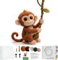 DIY Needle Felting Kit Cute Monkey on Vine – Needle Felting Starter Kit by FaceNFace
